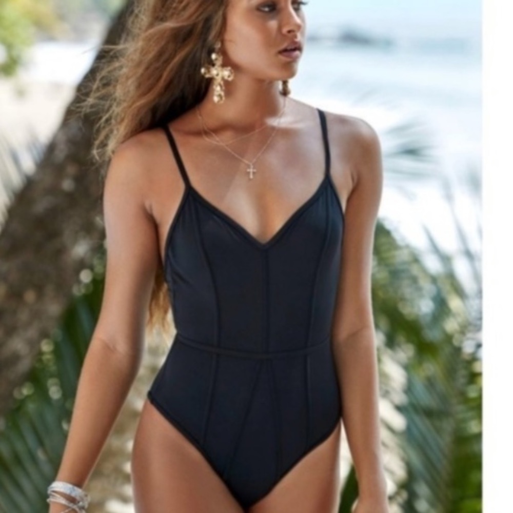 L.A. Hearts Pacsun Corset Style One Piece Swimsuit